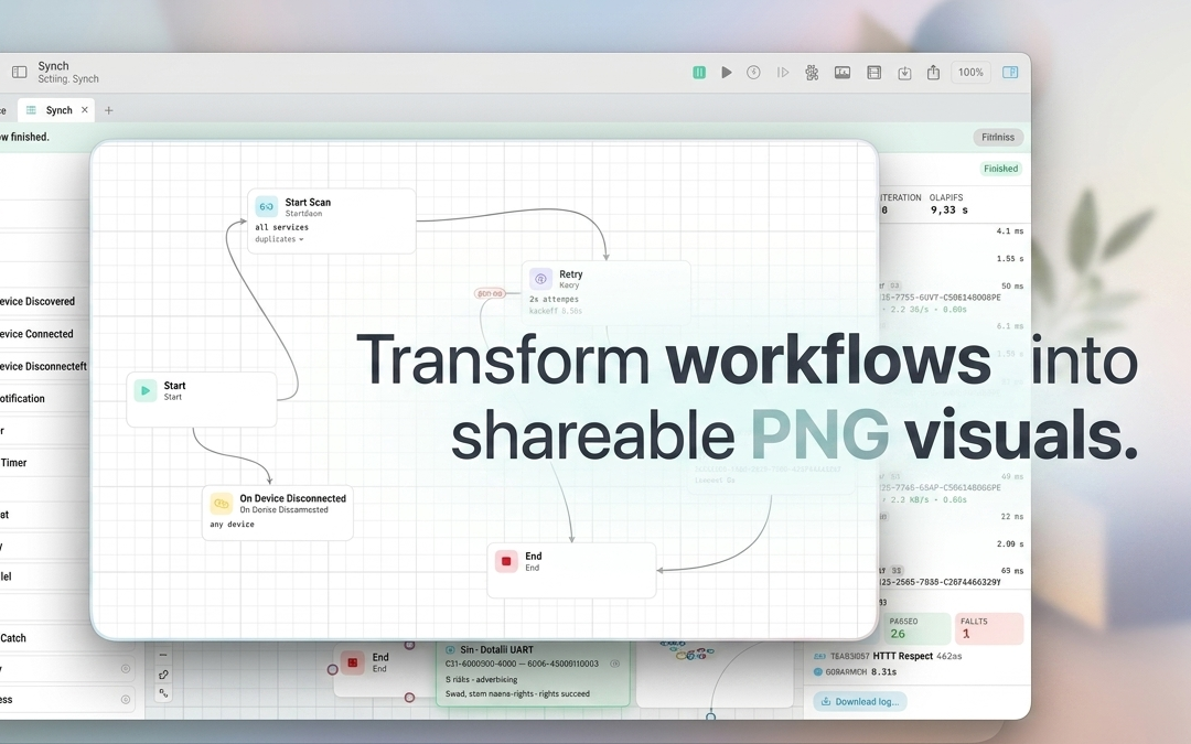 Export workflows as PNG and video