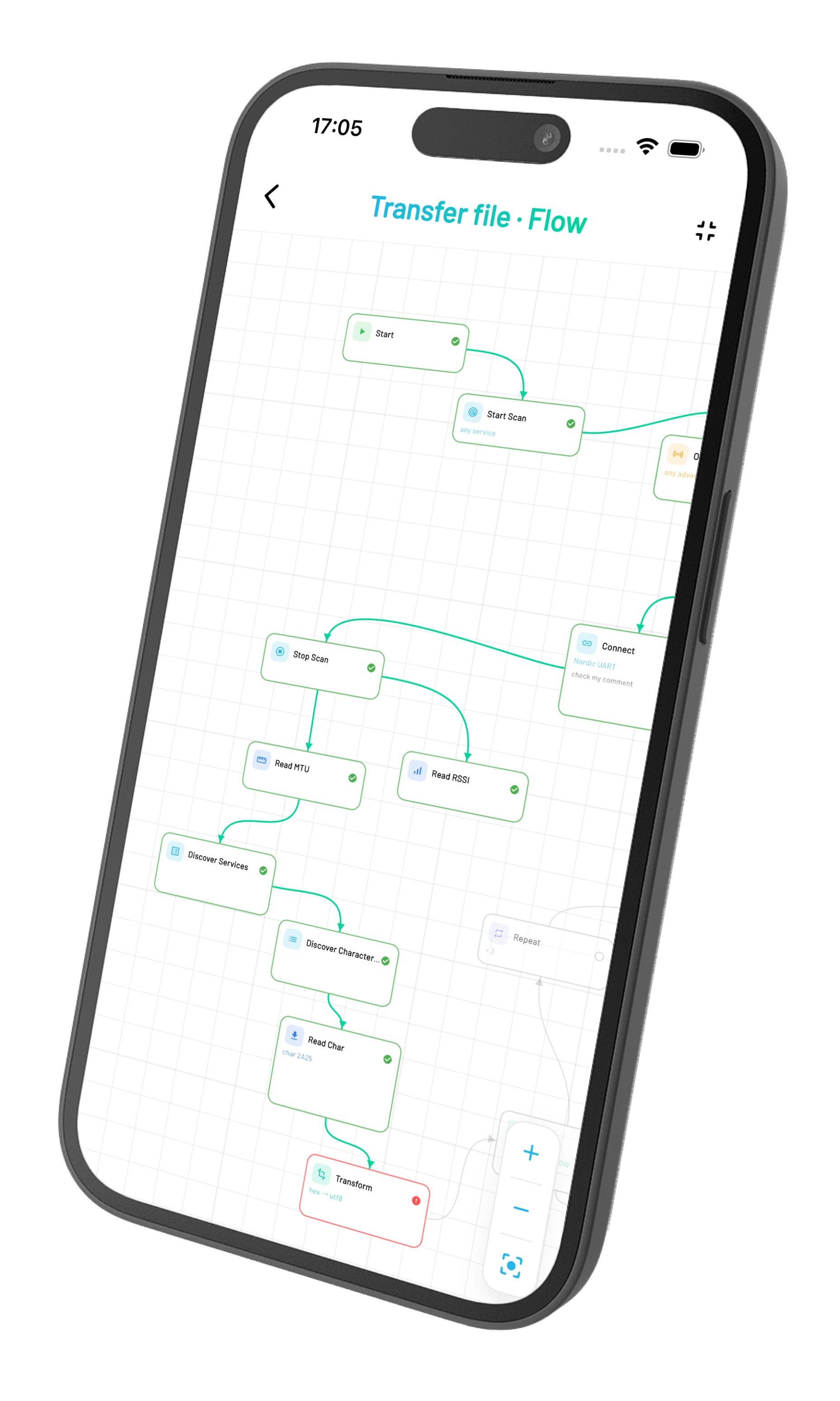 Signal Hub for iOS - run the same BLE workflows on mobile