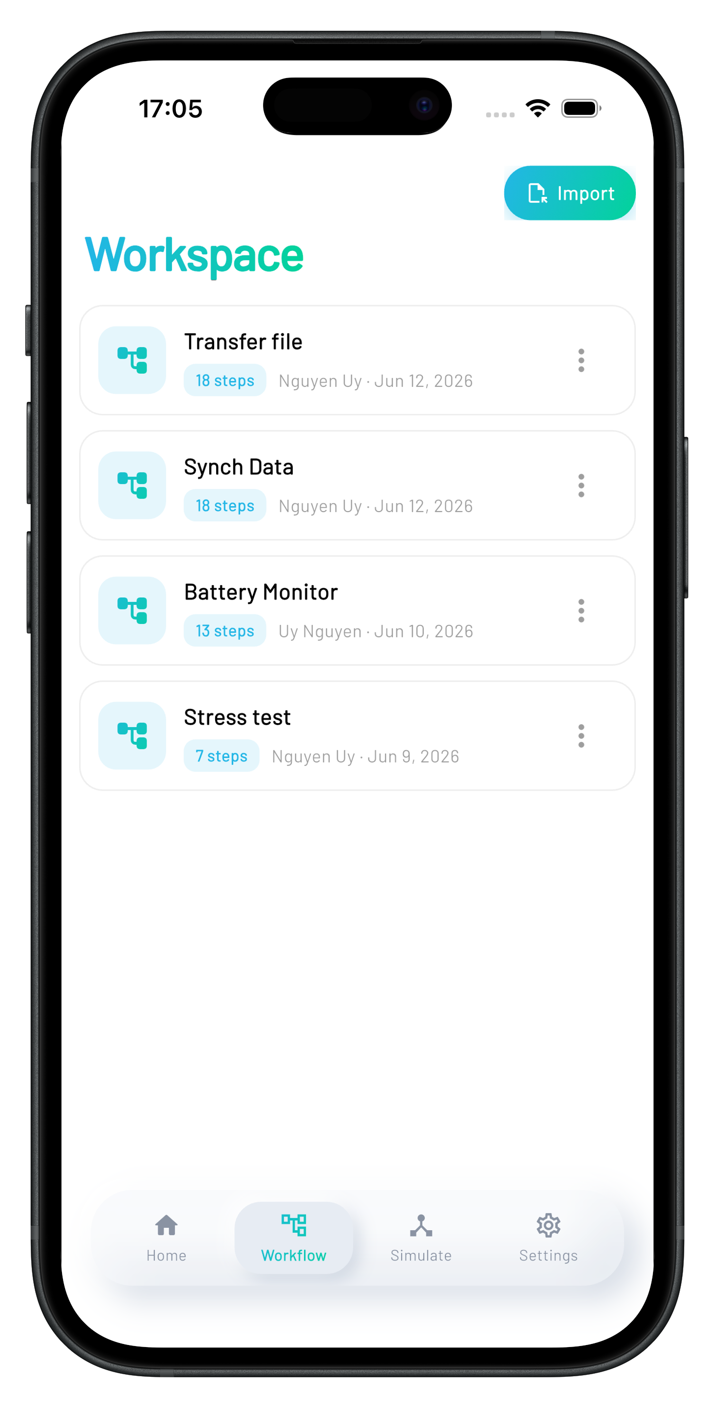 Signal Hub for iOS - workflow library on iPhone